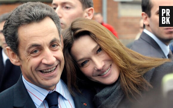 Carla Bruni et son époux Nicolas Sarkozy amoureux