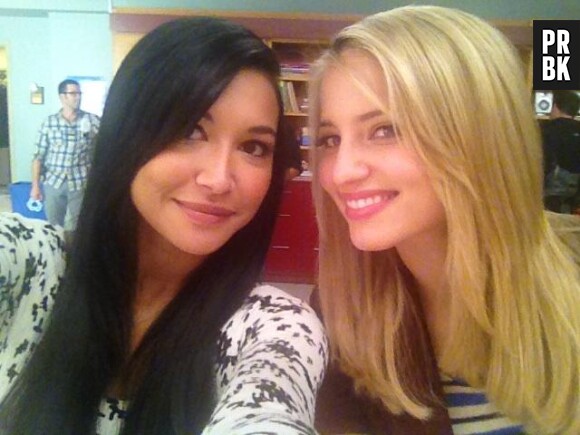 Naya Rivera et Dianna Agron sur le tournage de la saison 4 de Glee