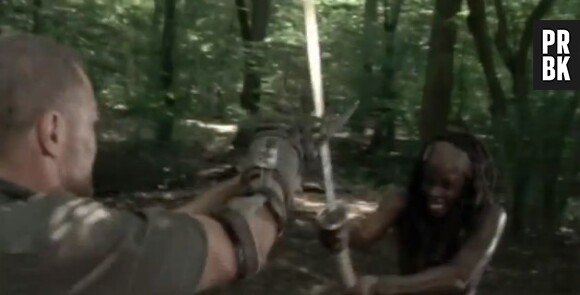 Michonne se bat contre Merle