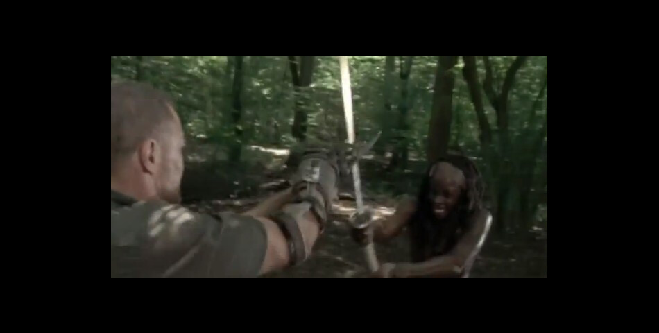 Michonne se bat contre Merle