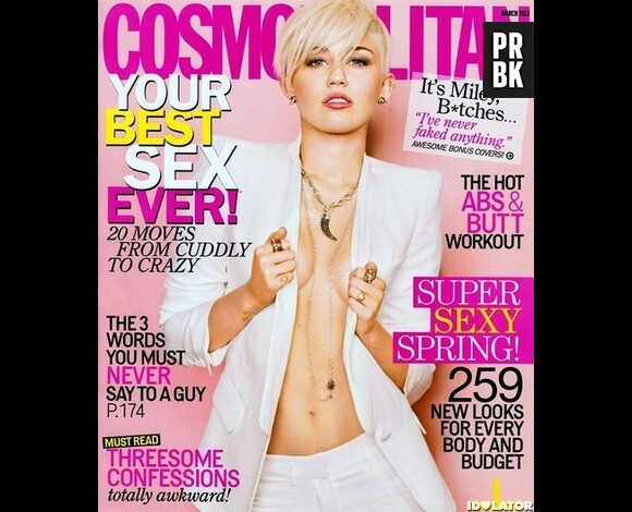 Miley Cyrus topless pour Cosmo