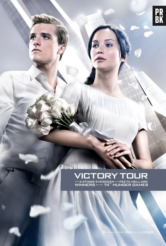 Peeta et Katniss sur une affiche spéciale tournée de la Victoire