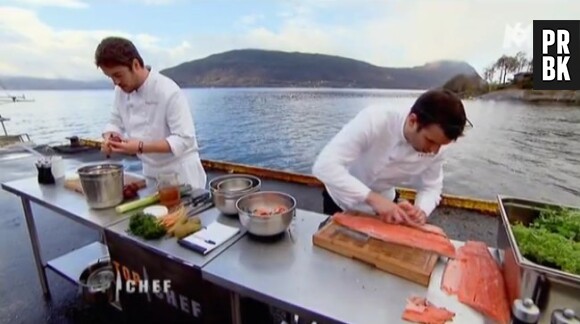 Les candidats ont dû pêcher eux-mêmes le poisson emblématique de la Norvège dans Top Chef 2013 : le saumon.