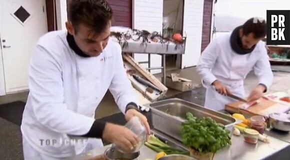 Pendant l'épreuve, Fabien Morreale a bien eu du mal à supporter le froid dans Top Chef 2013.