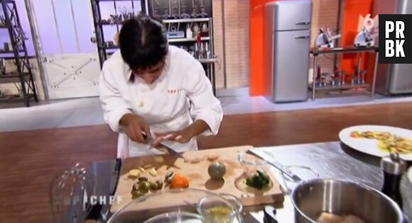 Naoëlle D'Hainaut a tout donné pour cette épreuve du carpaccio dans Top Chef 2013.