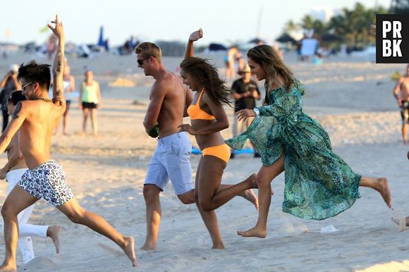 Jennifer Lopez, sur le tournage de son clip 'Live it up' en Floride le 5 mai 2013