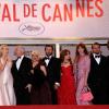L'équipe de Gatsby le Magnifique en haut des marches du palais des festivals de Cannes