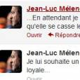 Jean-Luc Mélenchon envoie un message à Marine Le Pen sur Twitter