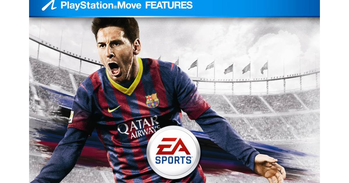 FIFA 14 Lionel Messi tape la pose sur la jaquette