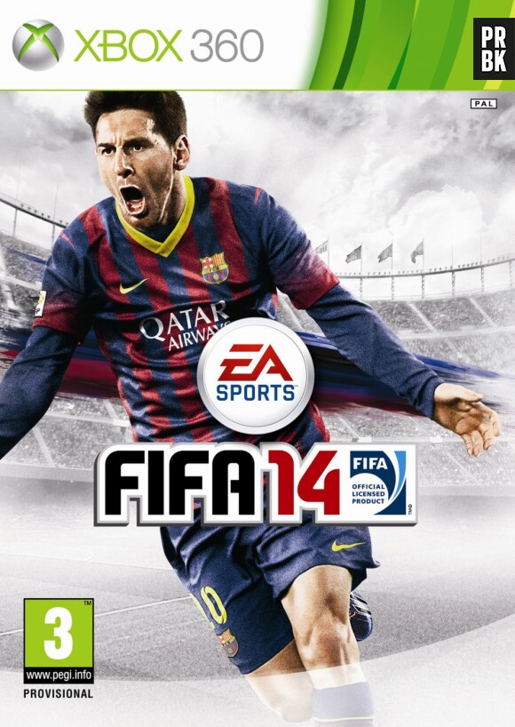 La jaquette officielle de FIFA 14 sur Xbox 360