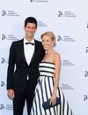 Novak Djokovic et Jelena Ristic lors de la soirée de charité en faveur de sa fondation le 8 juillet 2013.
