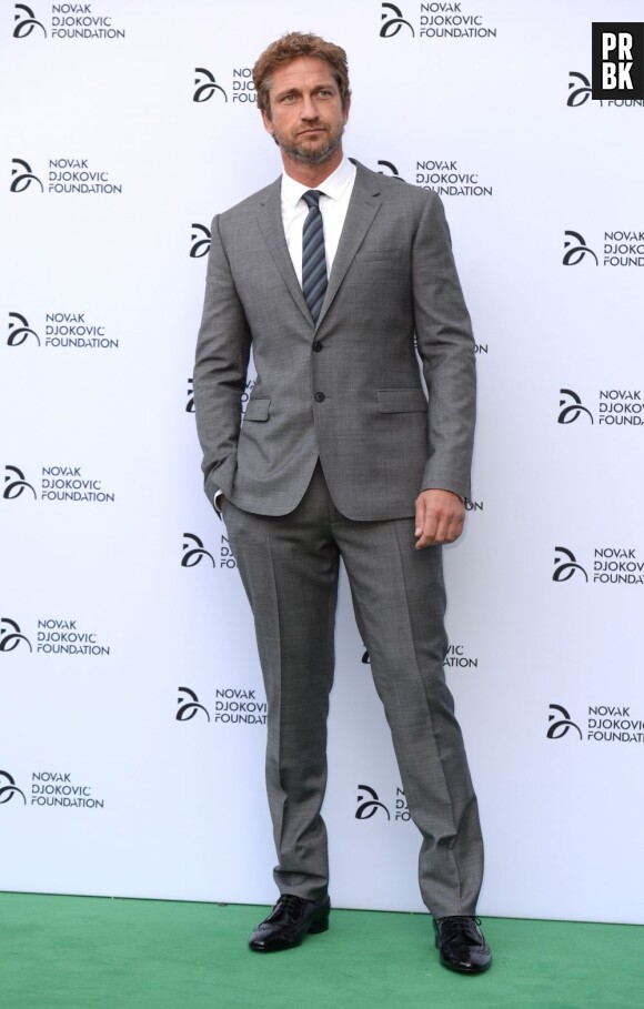Gérard Butler pour le dîner de charité de Novak Djokovic à Londres le 8 juillet 2013.