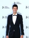Novak Djokovic lors de sa soirée en faveur des jeunes serbes le 8 juillet 2013 à Londres.