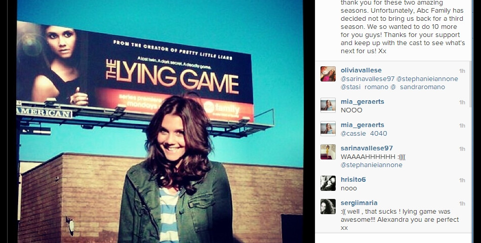 Alexandra Chando annonce l&#039;annulation de The Lying Game sur Instagram