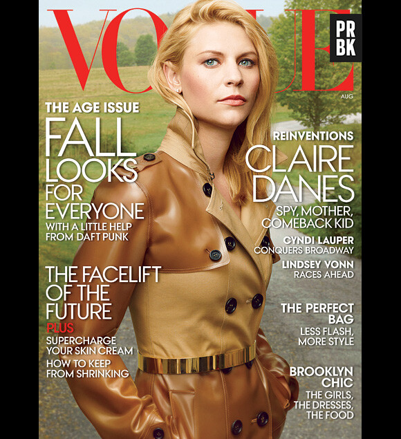 Claire Danes en Une du magazine Vogue