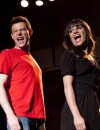 Cory Monteith et Lea Michele dans un épisode de Glee