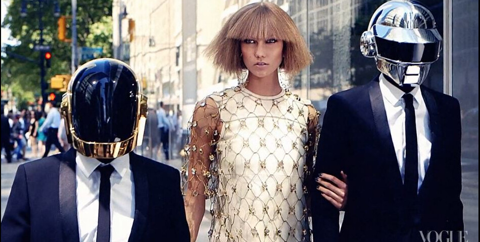 Daft Punk et Karlie Kloss classes pour un photoshoot de Vogue US à New-York