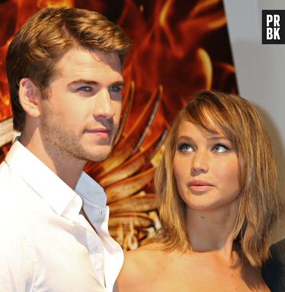 Jennifer Lawrence et Liam Hemsworth pendant le Festival de Cannes 2013