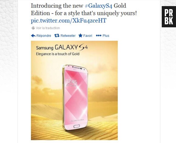 Samsung dévoile un Galaxy S4 doré pour contrer l'iPhone 5S couleur champagne