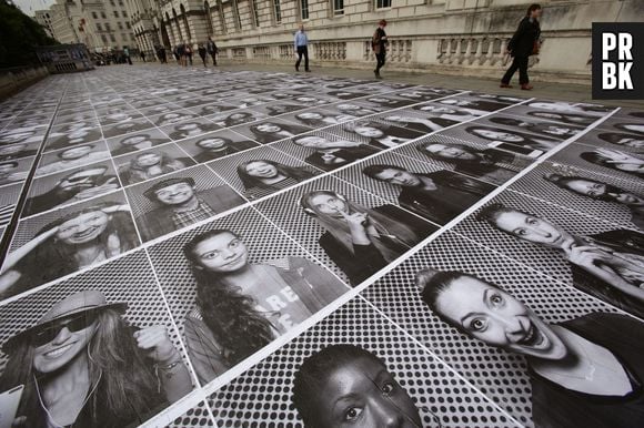 JR et son camion photomaton, le 7 octobre 2013 à Londres