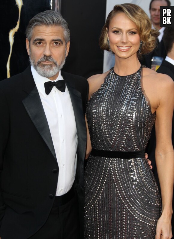 George Clooney et Stacy Keibler en février 2013 à Los Angeles.