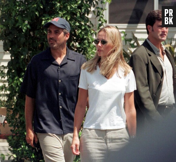 George Clooney et Céline Balitran à Los Angeles en août 1999.