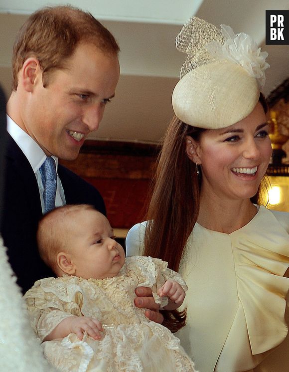 Kate Middleton et le Prince William pour le baptême du Prince George à Londres, le 23 octobre 2013