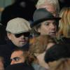 Leonardo DiCaprio et Lukas Haas entre potes au Parc des Princes, le 5 novembre 2013