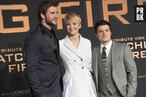 Le trio à l'avant-première d'Hunger Games l'embrasement à Berlin le 12 novembre 2013