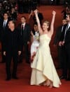 Jennifer Lawrence s'éclate à l'avant-première d'Hunger Games l'embrasement à Rome le 14 novembre 2013