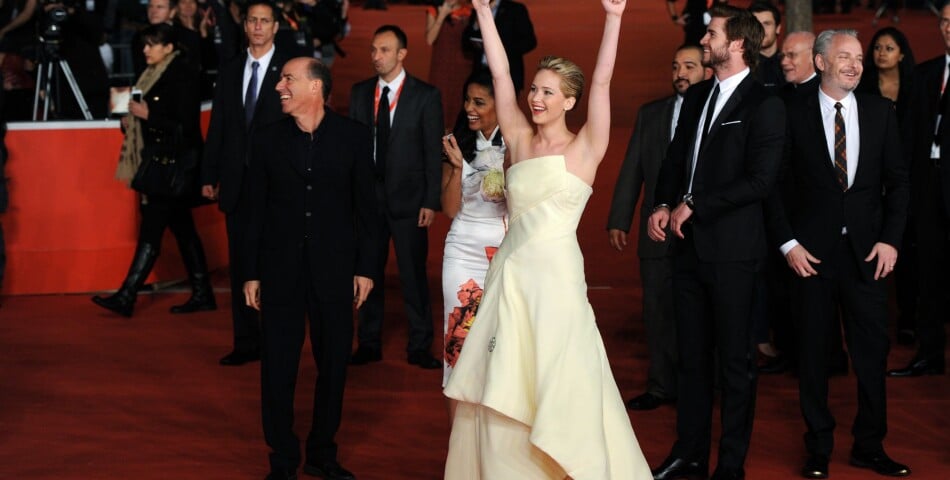 Jennifer Lawrence s&#039;éclate à l&#039;avant-première d&#039;Hunger Games l&#039;embrasement à Rome le 14 novembre 2013