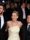 Jennifer Lawrence, Liam Hemsworth et Josh Hutcherson à l'avant-première d'Hunger Games l'embrasement à Rome le 14 novembre 2013