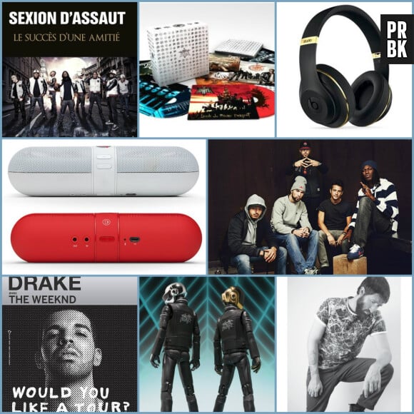 Le livre de la Sexion d'Assaut, des billets de concerts pour Drake ou le S-Crew, des enceintes Beats Pill... : nos idées cadeaux musique pour Noël 2013