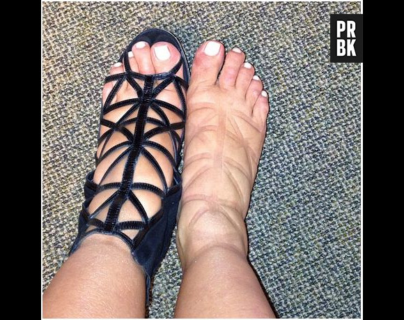 Kim Kardashian : pieds gonflés sur Instagram, en mai 2013