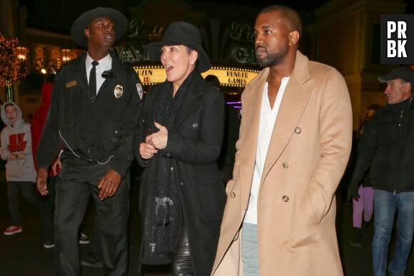 Kanye West de sortie avec Kim Kardashian à Los Angeles le 21 décembre 2013