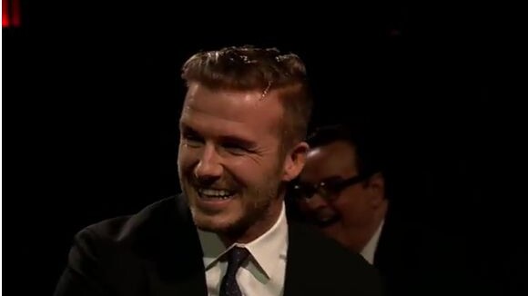 David Beckham ruine son brushing avec des oeufs à la télé US