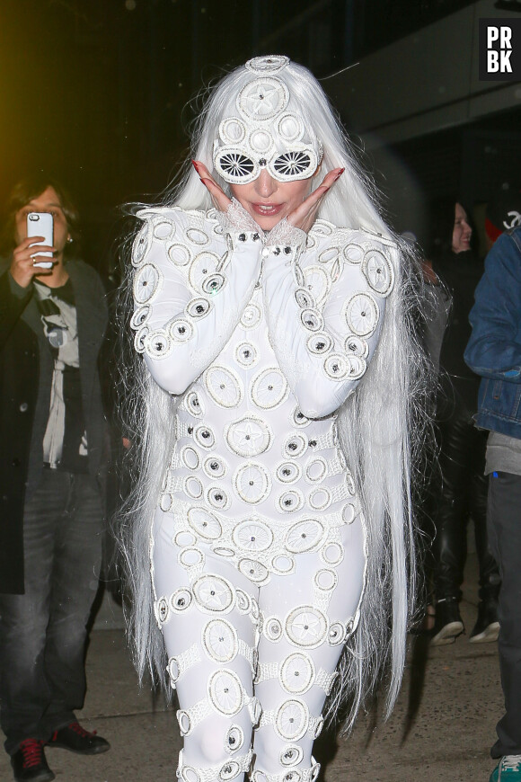 Lady Gaga en mariée à New York le jeudi 20 février 2014 à New York