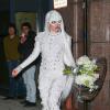 Lady Gaga revisite la tenue de mariée à New York le jeudi 20 février 2014 à New York