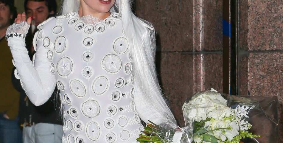 Lady Gaga en mariée des temps modernes à New York le jeudi 20 février 2014 à New York