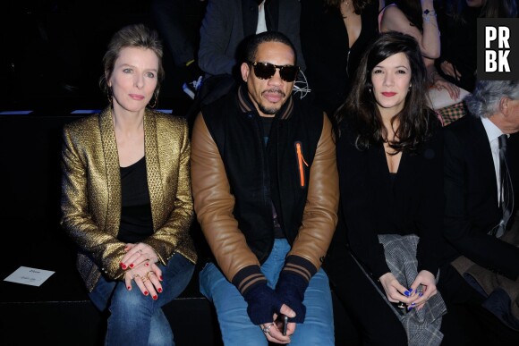 Karin Viard, Joey Starr et Mélanie Doutey au défile lingerie Etam Live Show à Paris, le 25 février 2014