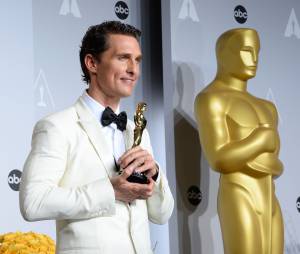Matthew McConaughey gagnant aux Oscars 2014 le 2 mars à Los Angeles