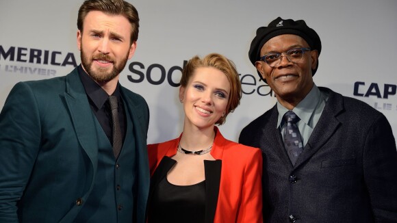 Captain America 2 : Scarlett Johansson, Chris Evans.. promo flashy à Paris