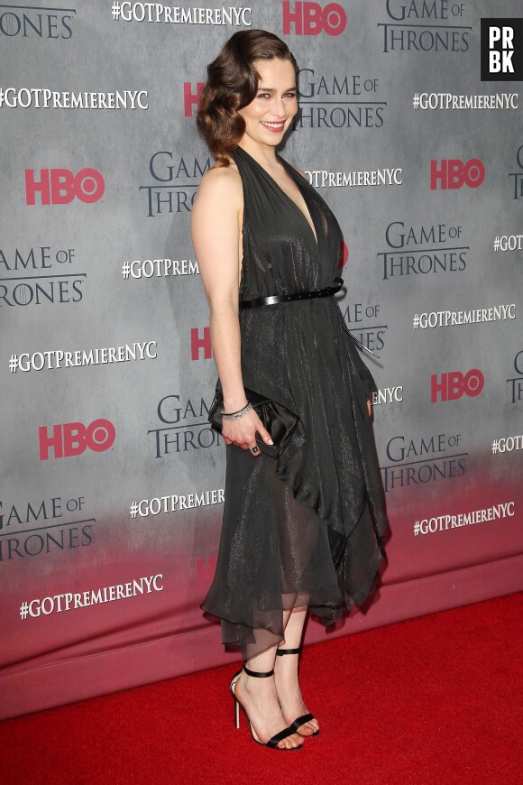 Emilia Clarke à l'avant-première de la saison 4 de Game of Thrones à New York le 18 mars 2014