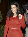 Kim Kardashian souriante pour une soirée à Beverly Hills, le 19 mars 2014