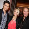 Caroline Receveur, Valentin et Tony Gomez lors de la soirée Neo Burlesque, le 20 mars 2014, à l'hôtel Vernet