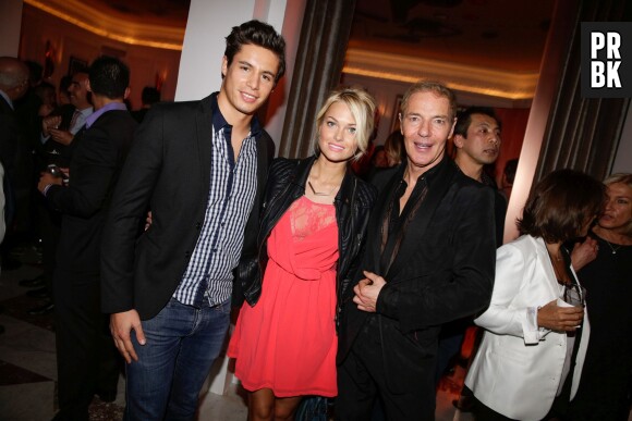 Caroline Receveur, Valentin et Tony Gomez lors de la soirée Neo Burlesque, le 20 mars 2014, à l'hôtel Vernet