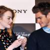 Emma Stone et Andrew Garfield font la promo de The Amazing Spider-Man 2, le 31 mars 2014 à Tokyo