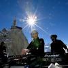 Agoria durant son show "360", organisé lors du Black Weekend de Chamonix 2014