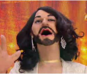 Conchita Wurst dans les Guignols de l'info, le 14 mai 2014 (vers 4'40mn)