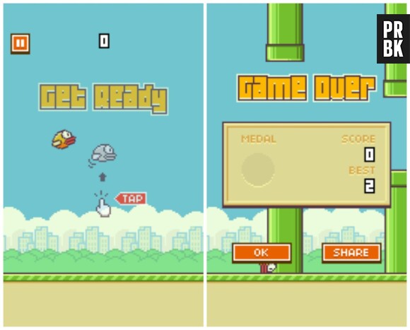 Flappy Bird, premier du nom, a été supprimé des platesformes de téléchargement en ligne au début du mois de février 2014
